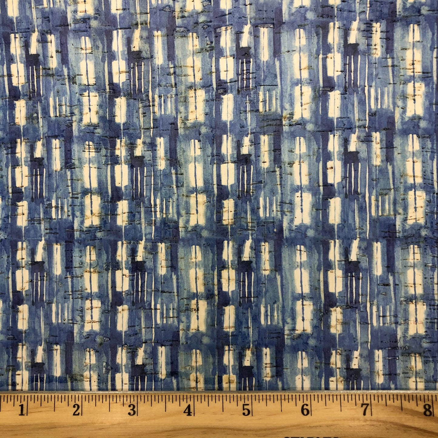 Shibori Canvas on Natural Cork